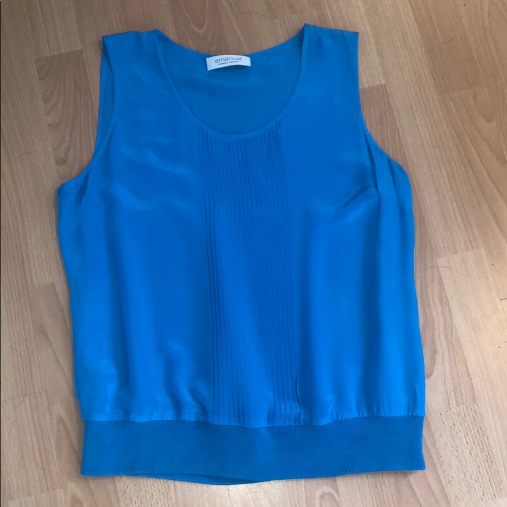 Designer Blue Silk Top🦋